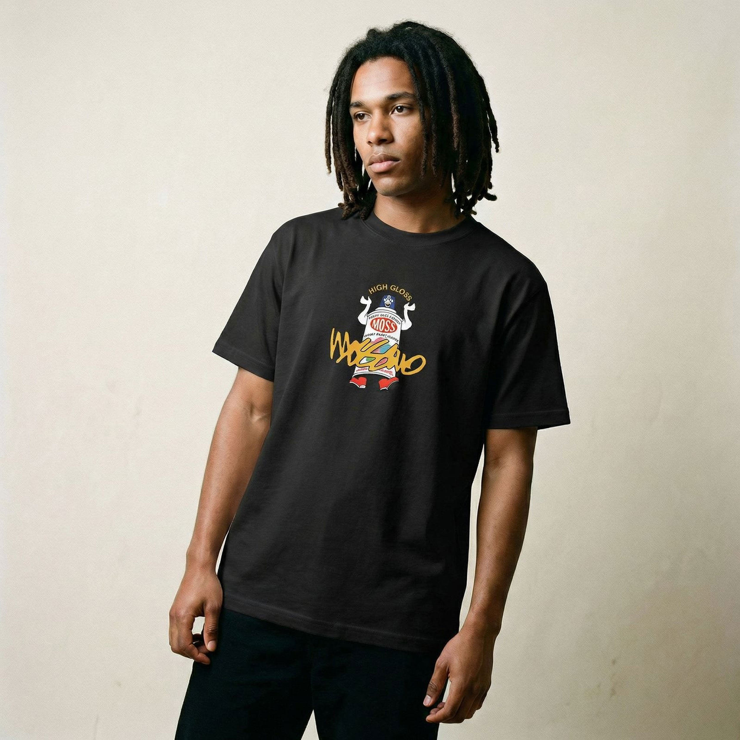 MOSSIMO High Gloss T-SHIRT BLACK