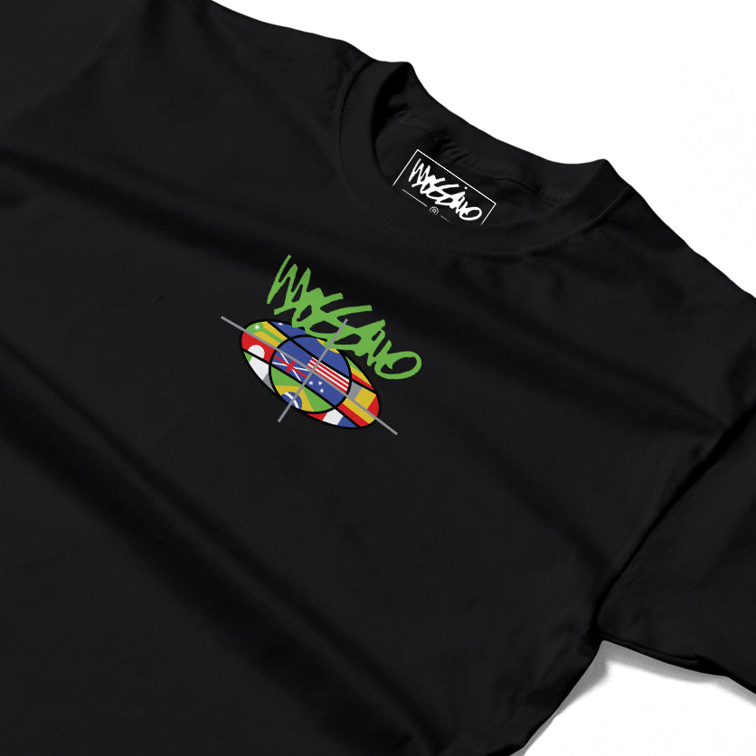 MOSSIMO WORLDWIDE T-SHIRT BLACK