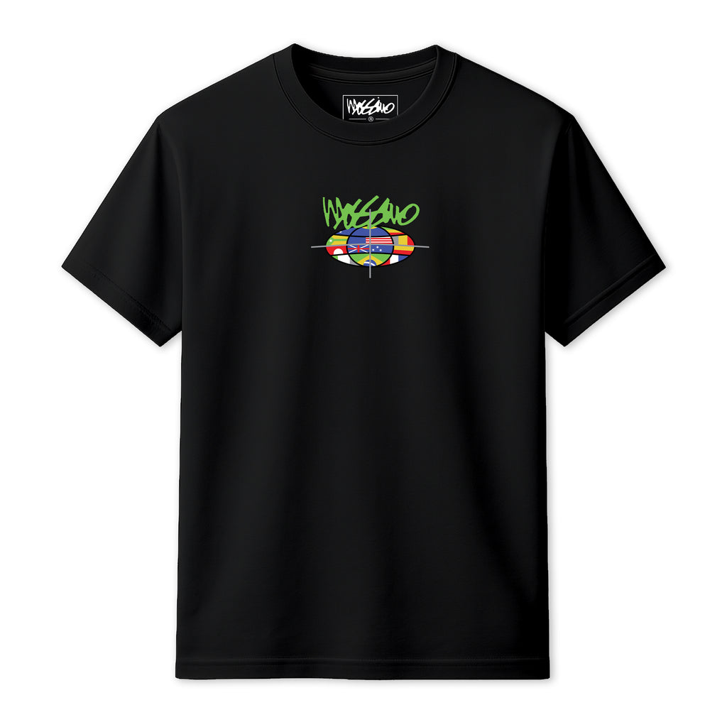 MOSSIMO WORLDWIDE T-SHIRT BLACK