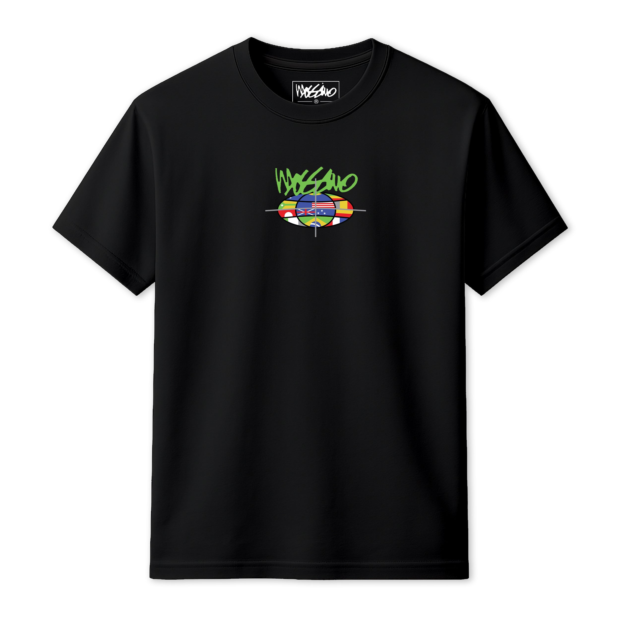 MOSSIMO WORLDWIDE T-SHIRT BLACK