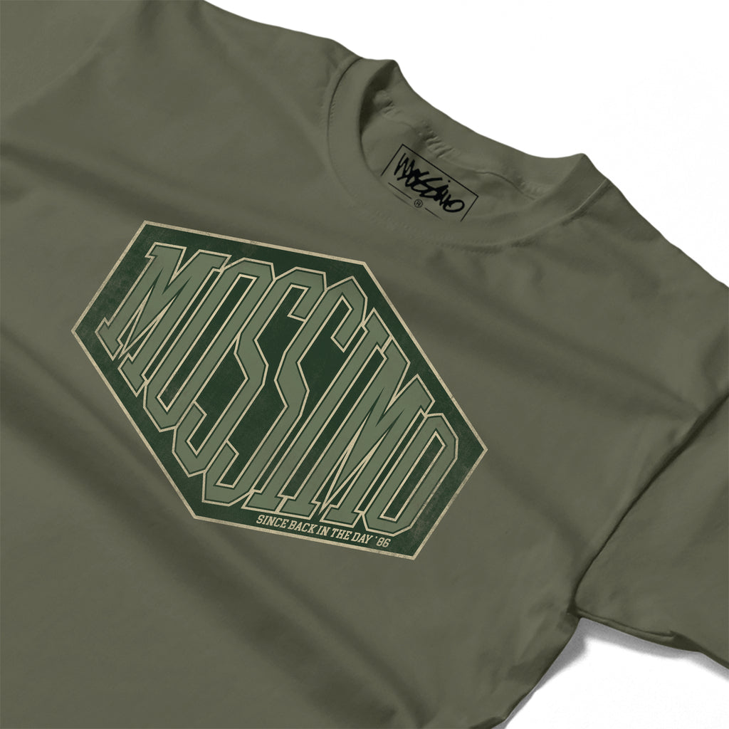 MOSSIMO BACK IN THE DAY T-SHIRT OLIVE