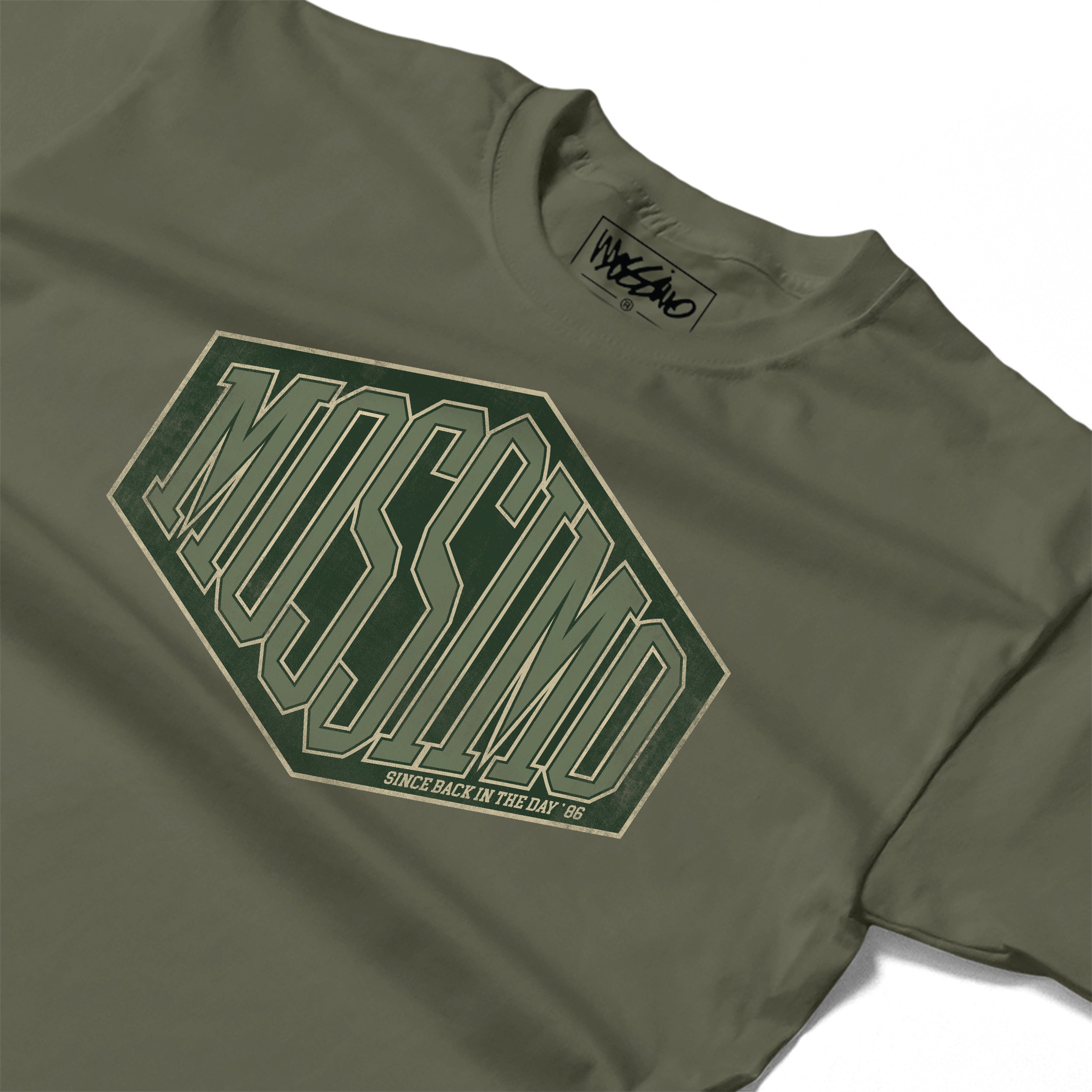 MOSSIMO BACK IN THE DAY T-SHIRT OLIVE