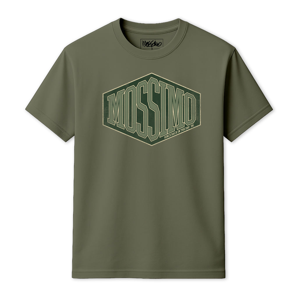 MOSSIMO BACK IN THE DAY T-SHIRT OLIVE