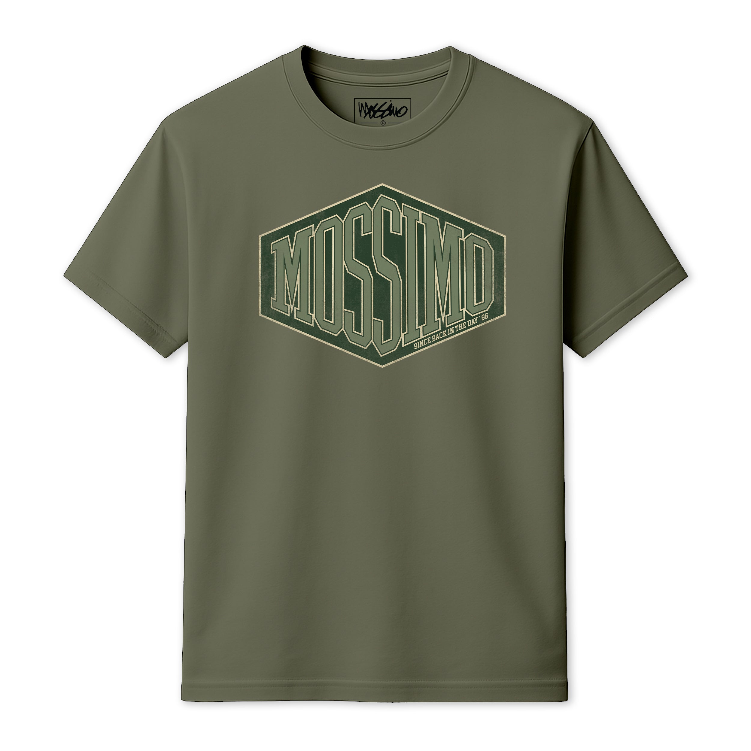 MOSSIMO BACK IN THE DAY T-SHIRT OLIVE