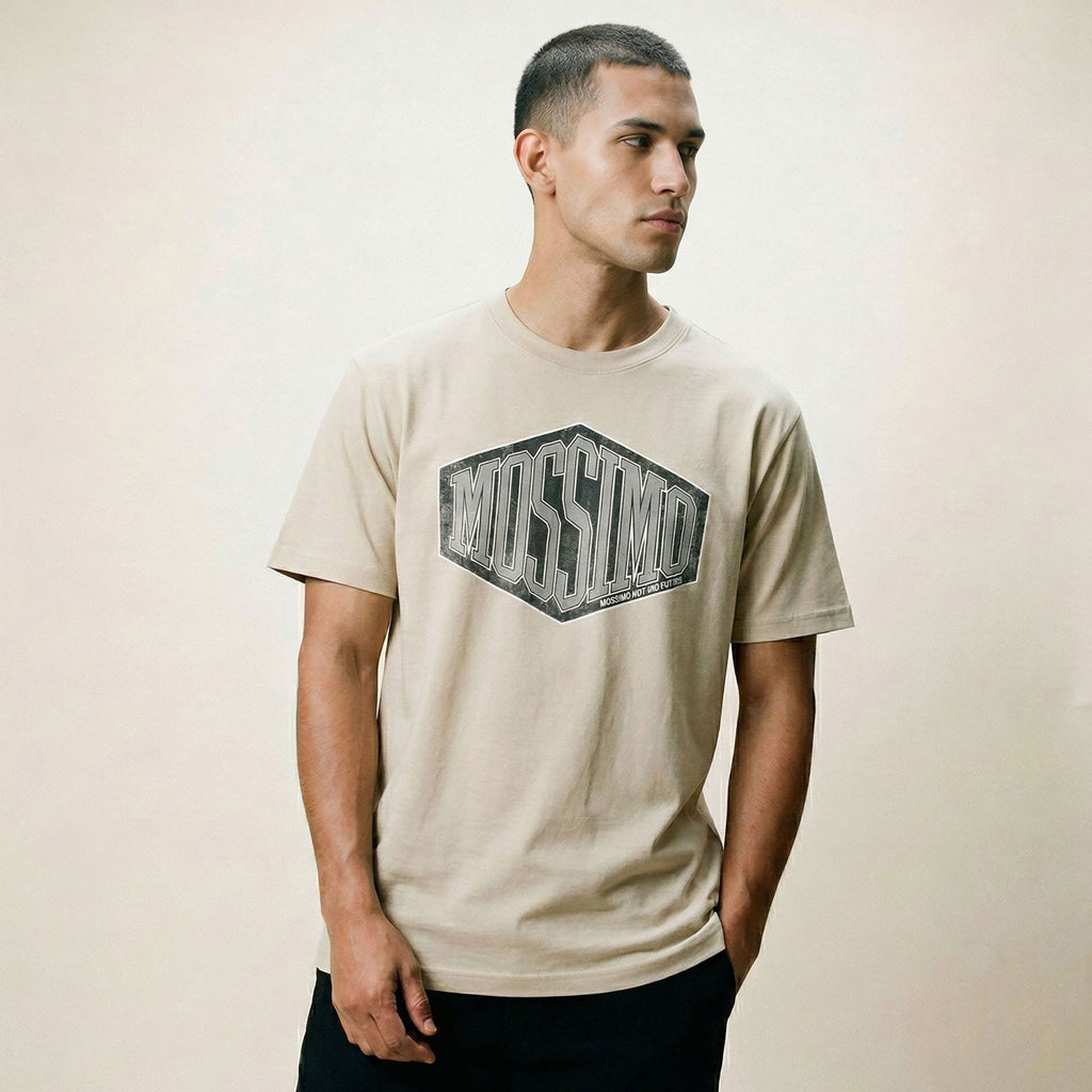 MOSSIMO BACK IN THE DAY T-SHIRT NATURAL