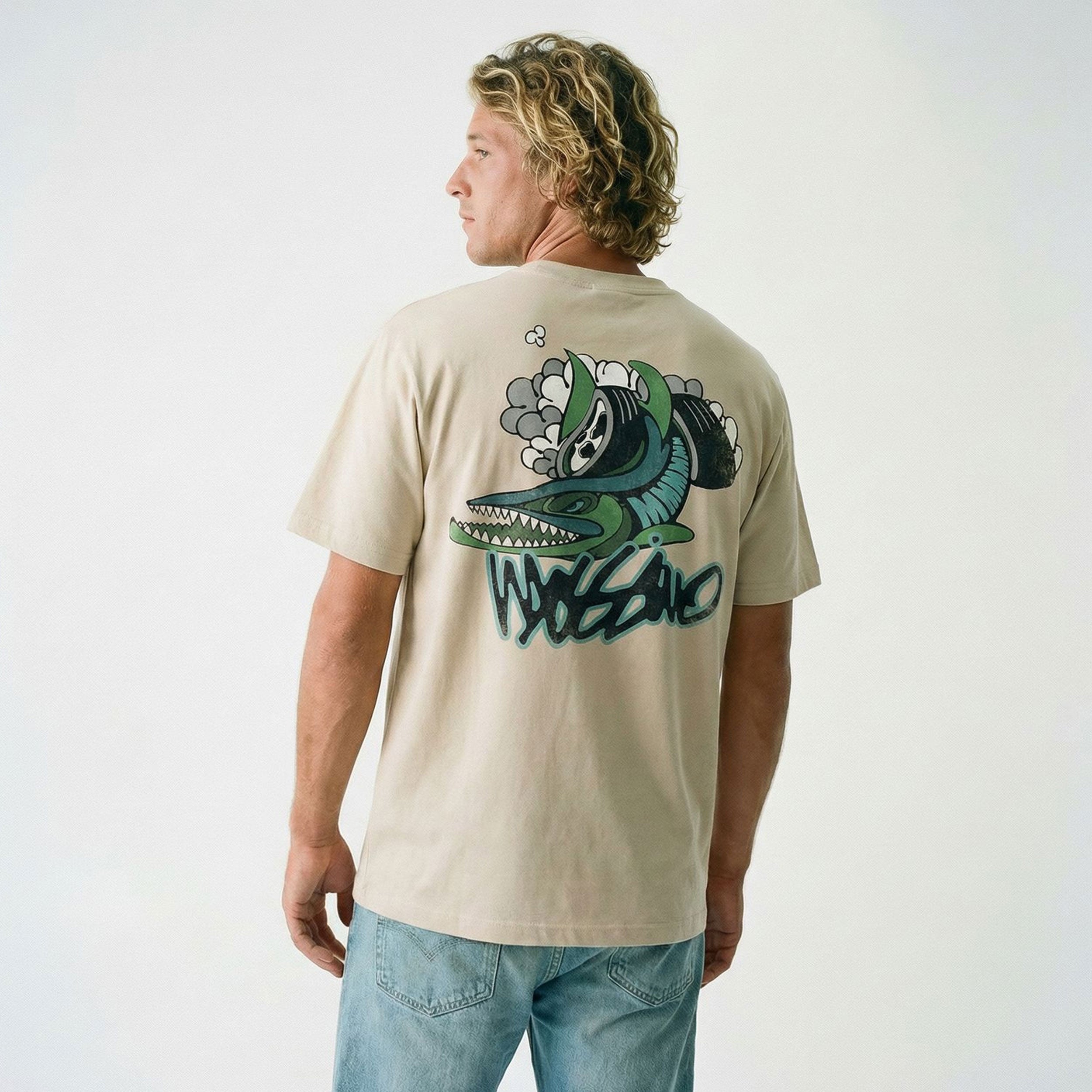 MOSSIMO FISHING TRIP T-SHIRT NATURAL