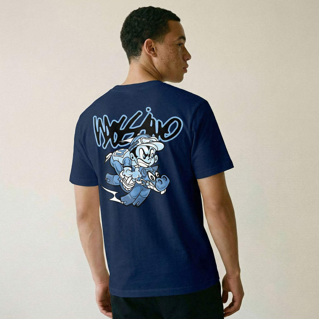MOSSIMO HORSE RACE T-SHIRT NAVY