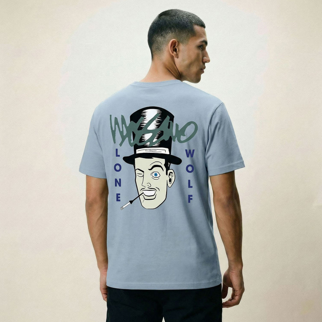 MOSSIMO LONE WOLF T-SHIRT MINERAL BLUE