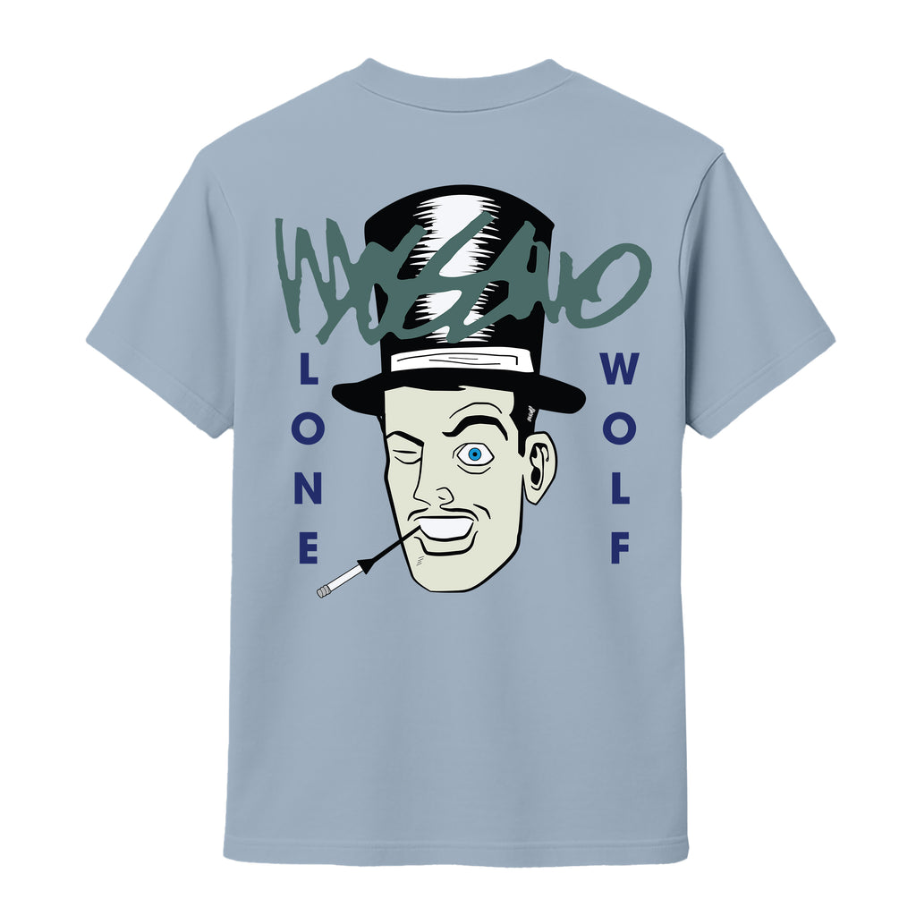 MOSSIMO LONE WOLF T-SHIRT MINERAL BLUE