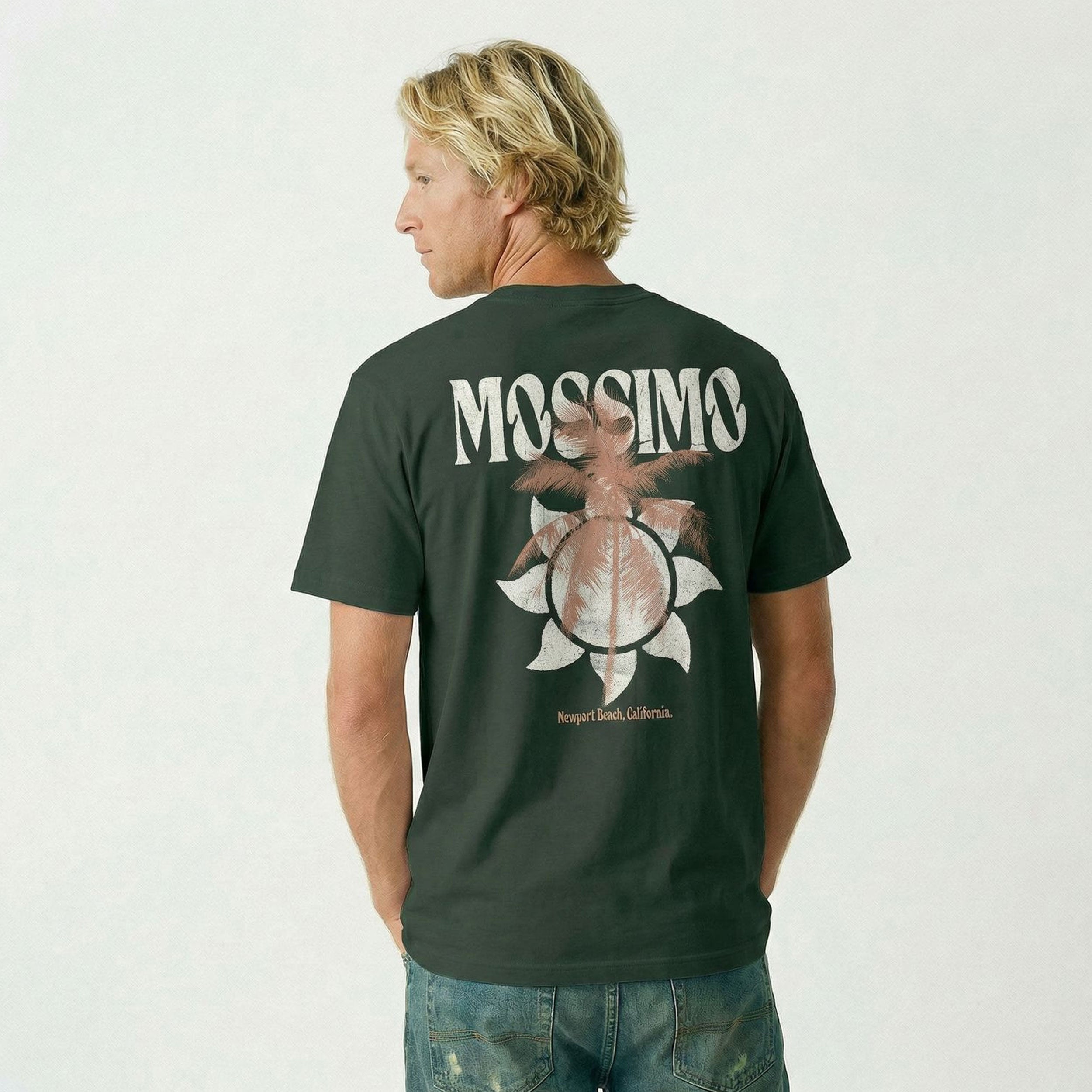 MOSSIMO NEWPORT BEACH T-SHIRT BOTTLE GREEN