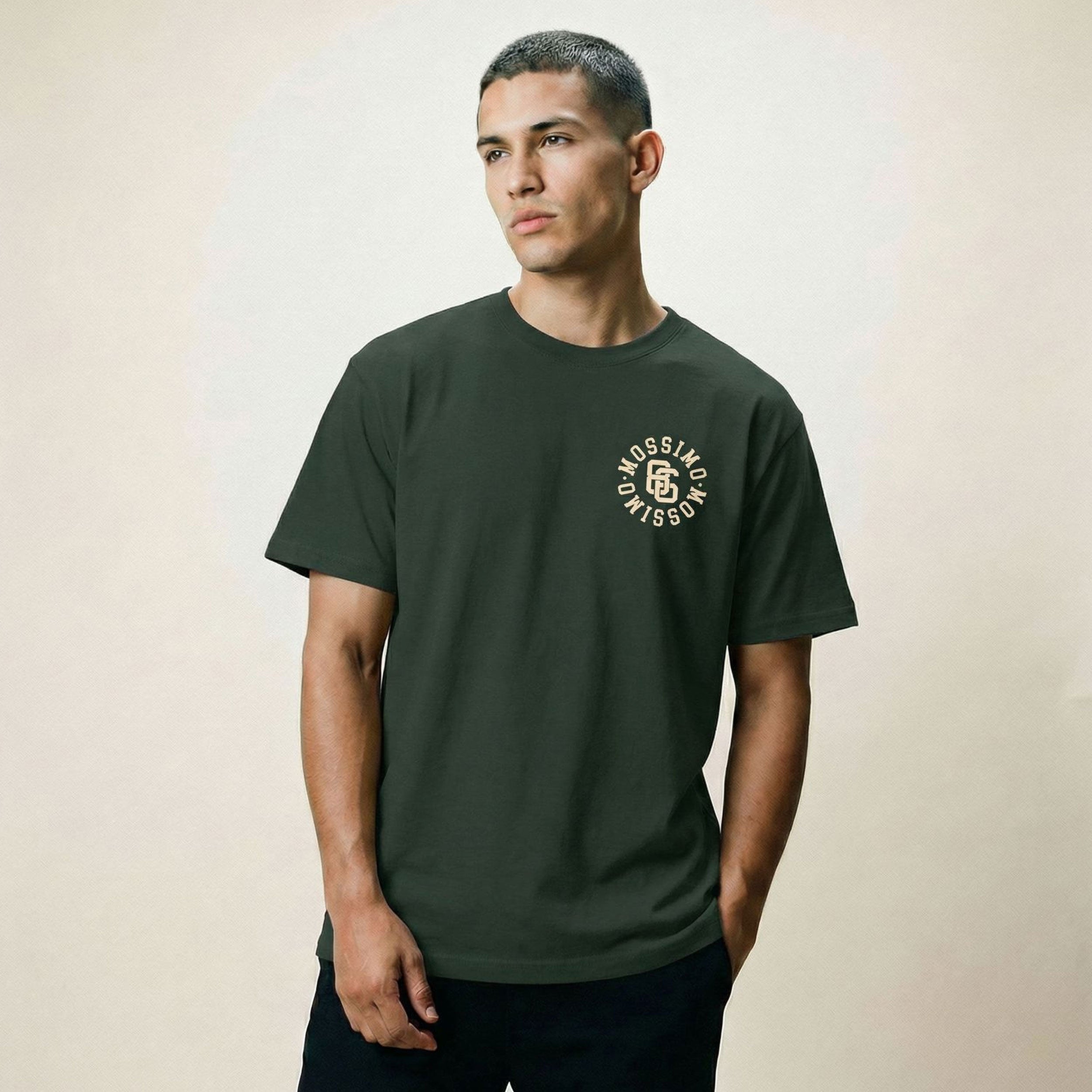 MOSSIMO STENCIL T-SHIRT BOTTLE GREEN