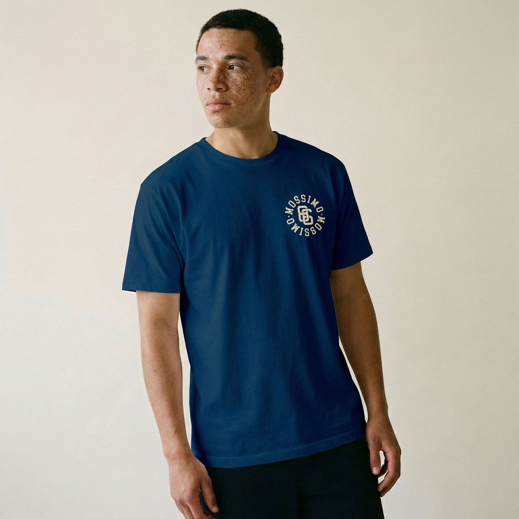 MOSSIMO STENCIL T-SHIRT MOUNTAIN BLUE