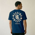 MOSSIMO STENCIL T-SHIRT MOUNTAIN BLUE
