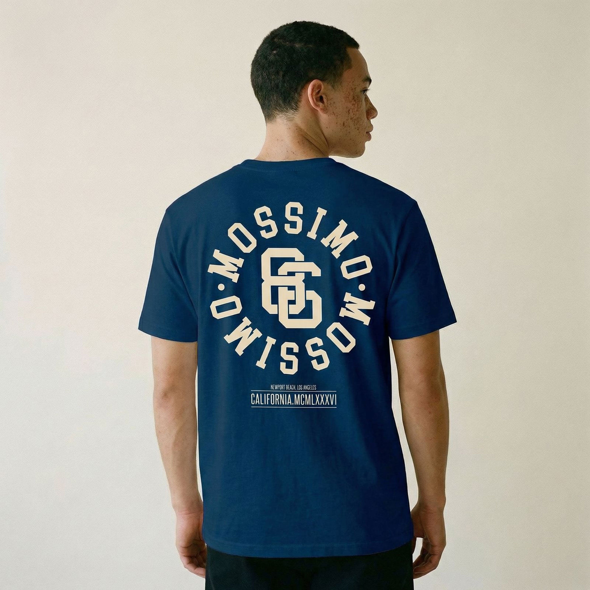 MOSSIMO STENCIL T-SHIRT MOUNTAIN BLUE